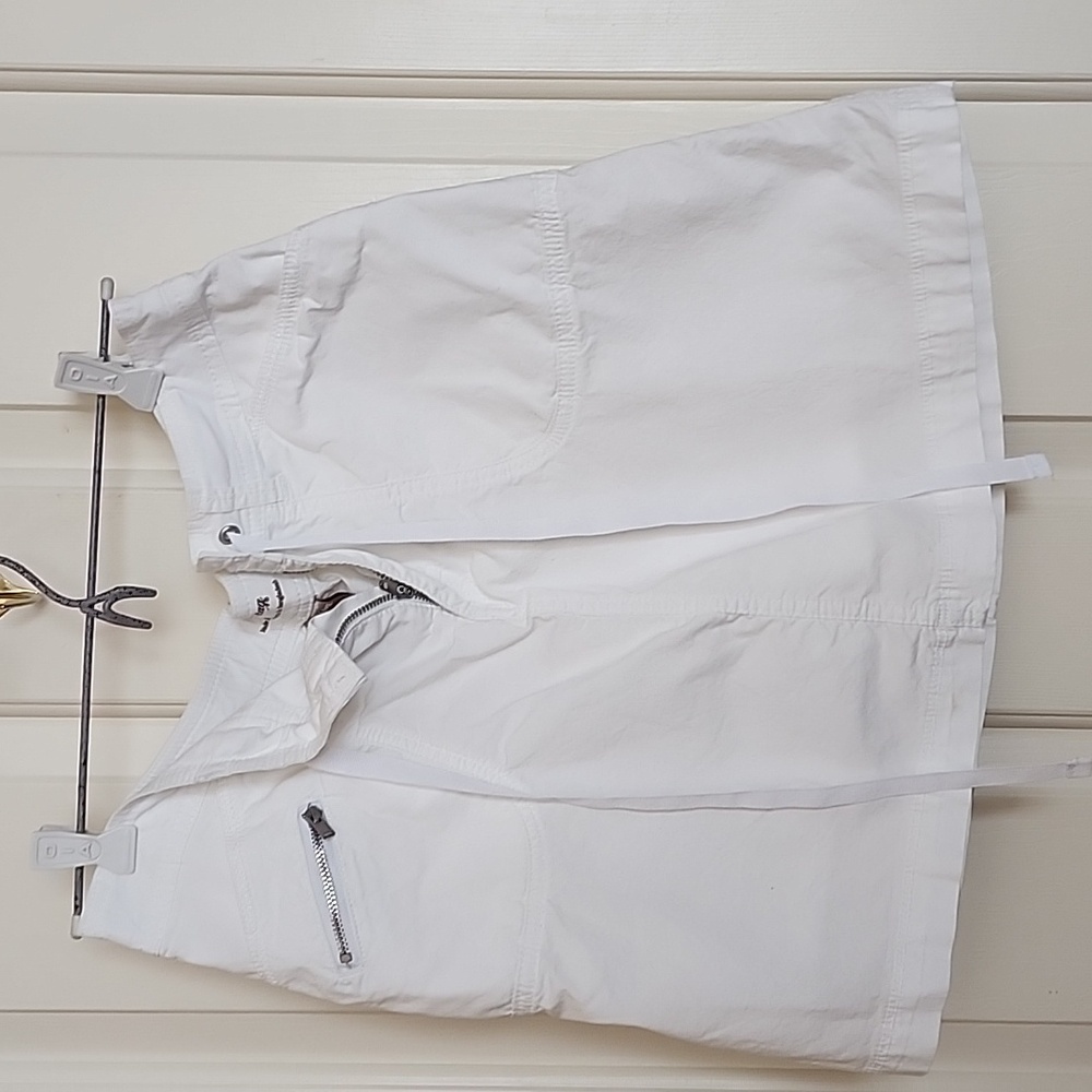 White jean skirt